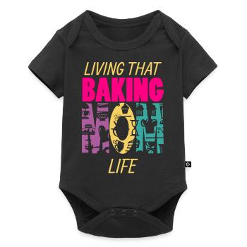 Living That Baking Mom Life Baker Mama - Baby Premium short-sleeve bodysuit - black - Front