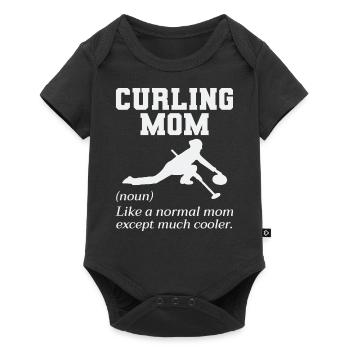 Curling Mom Winter Ice Sport Curler Mothers day - Baby Premium short-sleeve bodysuit - black - Front
