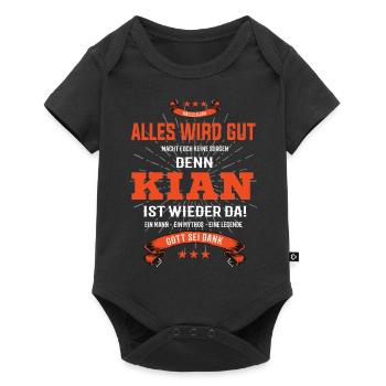 alles wird gut denn Kian Ist da T-Shirt - Baby Premium Kurzarmbody - Schwarz - Vorne