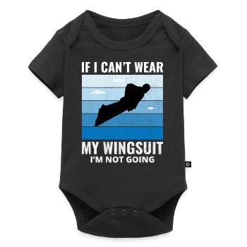 Wingsuit volant Base Jumping Parachutisme Wingsuit - Body à manches courtes Premium Bébé - noir - Devant
