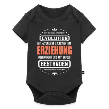 Erziehung mit Erfolg bestanden - Baby Premium Kurzarmbody - Schwarz - Vorne