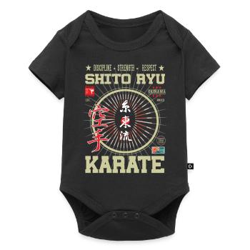 Shito Ryu Karate Okinawa Design - Baby Premium Kurzarmbody - Schwarz - Vorne