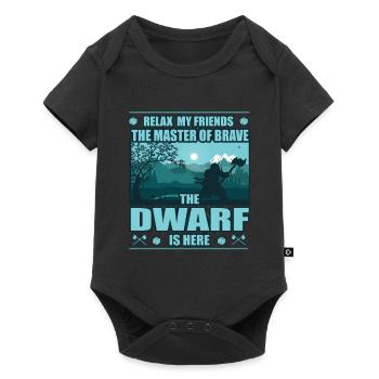 Dwarf, the Master of Courage, Dwarves Design - Baby Premium short-sleeve bodysuit - black - Front
