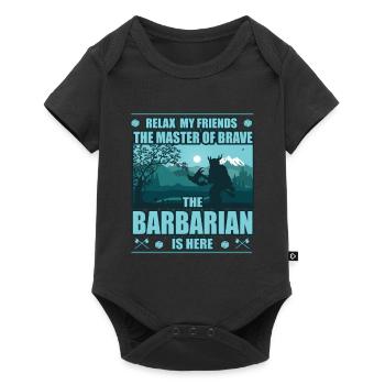 Barbarian Master of Courage, Roleplay Design - Body à manches courtes Premium Bébé - noir - Devant