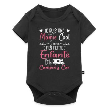 Mamie J'aime Mes Petite Enfants et le Camping-Car - Body à manches courtes Premium Bébé - noir - Devant