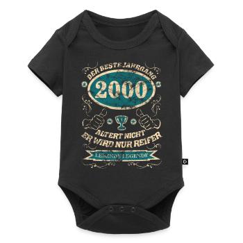 2000 der bester Jahrgang Design - Baby Premium Kurzarmbody - Schwarz - Vorne