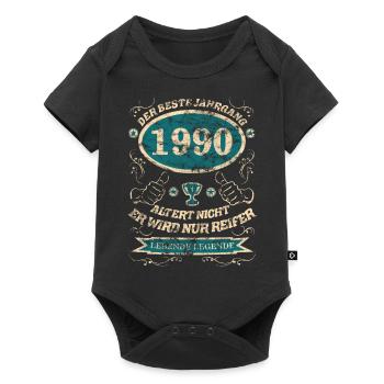 1990 der bester Jahrgang Design - Baby Premium Kurzarmbody - Schwarz - Vorne