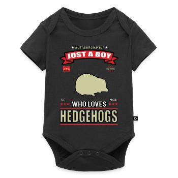 Juste un garçon qui aime la tenue de hérisson - Body à manches courtes Premium Bébé - noir - Devant