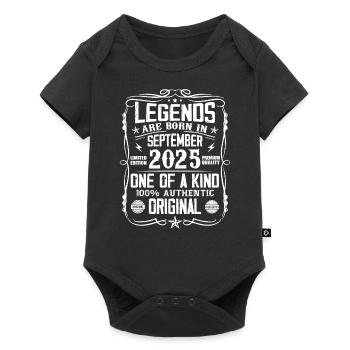 Septembre 2025 Vintage Retro Anniversaire Cadeau - Body à manches courtes Premium Bébé - noir - Devant
