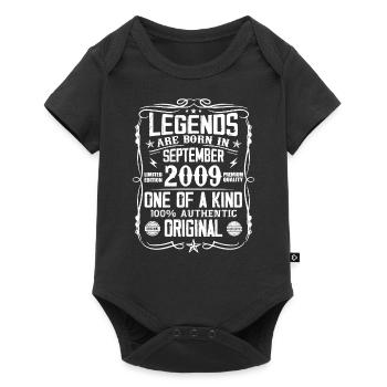 September 2009 Vintage Retro Anniversary Gift - Baby Premium short-sleeve bodysuit - black - Front