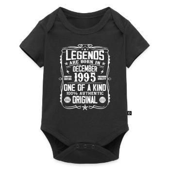 Né en Décembre 1995 Cadeau D’anniversaire 1995 - Body à manches courtes Premium Bébé - noir - Devant