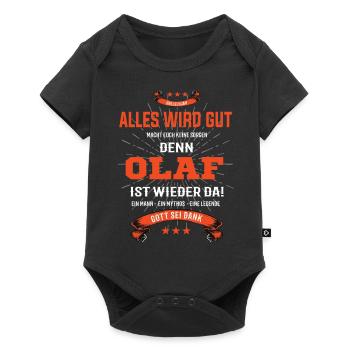 Alles wird gut denn Olaf Ist da Outfit - Baby Premium Kurzarmbody - Schwarz - Vorne