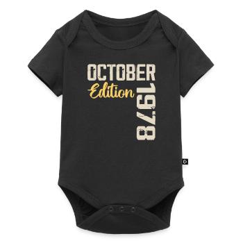 Octobre 1978 Vintage - Rétro cadeau anniversaire - Body à manches courtes Premium Bébé - noir - Devant