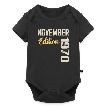 Born in November 1970 - Edition 1970 - Baby Premium short-sleeve bodysuit - black - Front