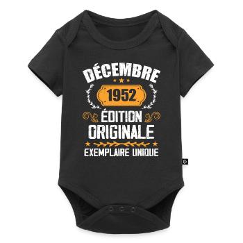 Anniversaire Cadeau Millésime Décembre 1952 - 195 - Body à manches courtes Premium Bébé - noir - Devant