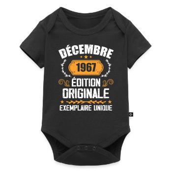 Anniversaire Cadeau Millésime Décembre 1967 - 196 - Body à manches courtes Premium Bébé - noir - Devant