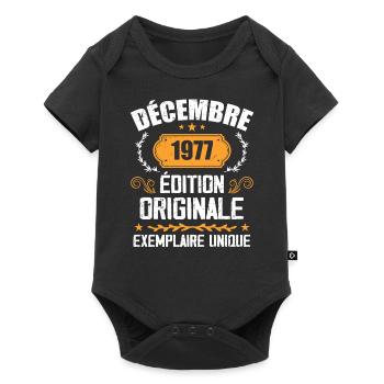 Anniversaire Cadeau Millésime Décembre 1977 - 197 - Body à manches courtes Premium Bébé - noir - Devant