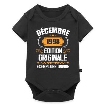Anniversaire Cadeau Millésime Décembre 1998 - 199 - Body à manches courtes Premium Bébé - noir - Devant