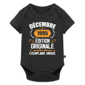 Anniversaire Cadeau Millésime Décembre 1995 - 199 - Body à manches courtes Premium Bébé - noir - Devant
