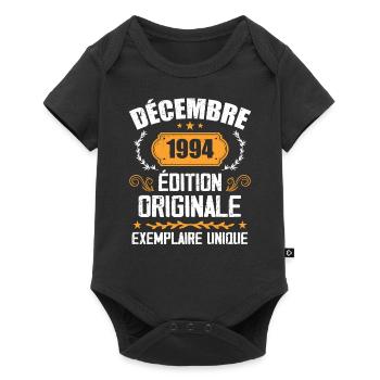 Anniversaire Cadeau Millésime Décembre 1994 - 199 - Body à manches courtes Premium Bébé - noir - Devant