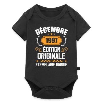 Anniversaire Cadeau Millésime Décembre 1997 - 199 - Body à manches courtes Premium Bébé - noir - Devant