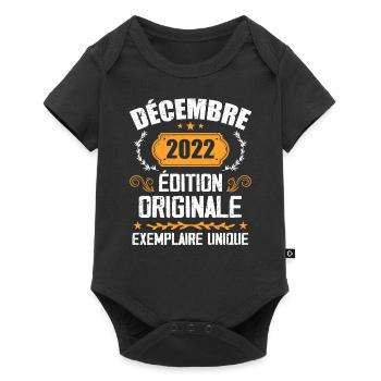 Anniversaire Cadeau Millésime Décembre 2022 - 202 - Body à manches courtes Premium Bébé - noir - Devant