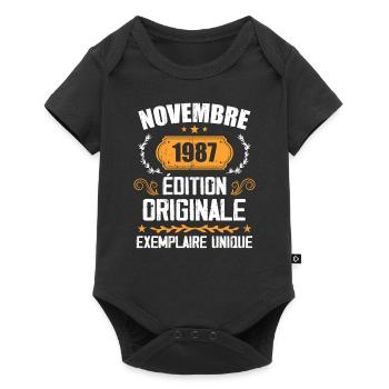 Cadeau D'anniversaire En Novembre 1987 - 1987 - Body à manches courtes Premium Bébé - noir - Devant
