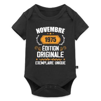 Cadeau D'anniversaire En Novembre 1975 - 1975 - Body à manches courtes Premium Bébé - noir - Devant