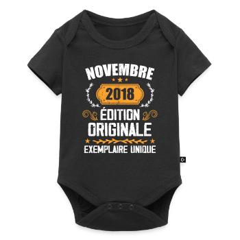 Cadeau D'anniversaire En Novembre 2018 - 2018 - Body à manches courtes Premium Bébé - noir - Devant
