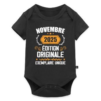 Cadeau D'anniversaire En Novembre 2025 - 2025 - Body à manches courtes Premium Bébé - noir - Devant