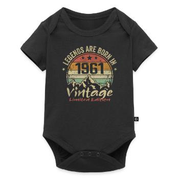 The legends were born in 1961 - 1961 - Baby Premium short-sleeve bodysuit - black - Front