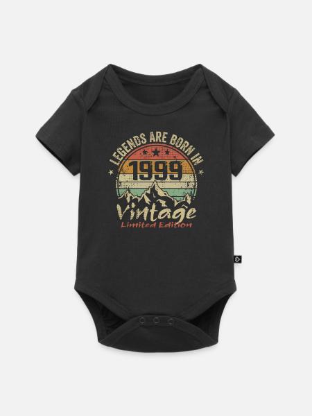 Les Légendes Sont Nées En 1999 - 1999 - Body à manches courtes Premium Bébé - noir