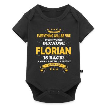 Everything will be fine Florian Is back - Baby Premium short-sleeve bodysuit - black - Front