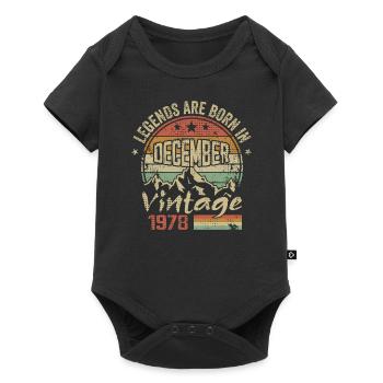 Legends were born in December 1978 - 1978 December - Baby Premium short-sleeve bodysuit - black - Front
