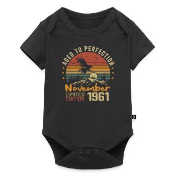 The legends were born in November 1961 - 1961 - Baby Premium short-sleeve bodysuit - black - Front