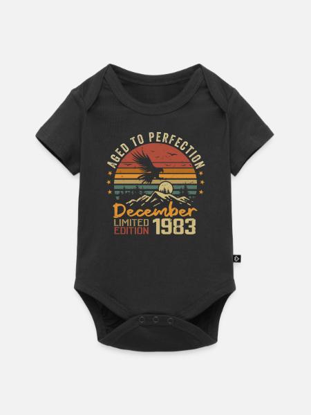 Die Legenden wurden im Dezember 1983 - 1983 geboren - Baby Premium Kurzarmbody - Schwarz