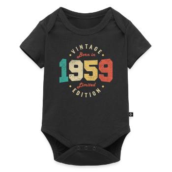 Jahrgang 1959 Original 1959 Retro Jubiläum 1959 - Baby Premium Kurzarmbody - Schwarz - Vorne