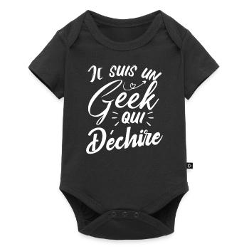 Je suis un geek qui déchire - Body à manches courtes Premium Bébé - noir - Devant