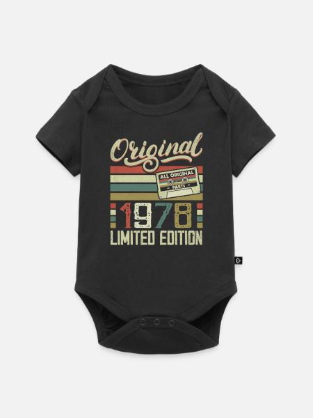 Jahrgang 1978 Retro 1978 Geburtstagsgeschenk - Baby Premium Kurzarmbody - Schwarz