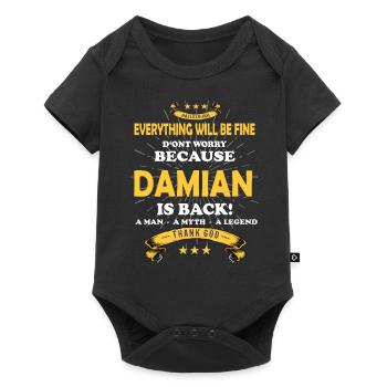 Everything will be fine Damian Is back - Baby Premium Kurzarmbody - Schwarz - Vorne