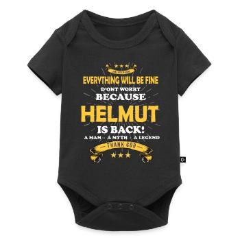 Everything will be fine Helmut Is back - Baby Premium short-sleeve bodysuit - black - Front