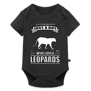Juste un garçon qui aime la tenue léopard - Body à manches courtes Premium Bébé - noir - Devant
