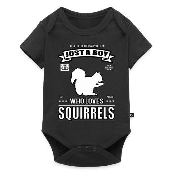 Just a Boy Who Loves Squirrel Outfit - Baby Premium short-sleeve bodysuit - black - Front