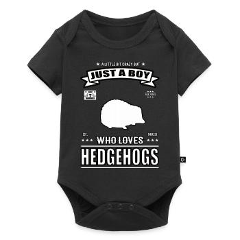 Juste un garçon qui aime la tenue de hérisson - Body à manches courtes Premium Bébé - noir - Devant
