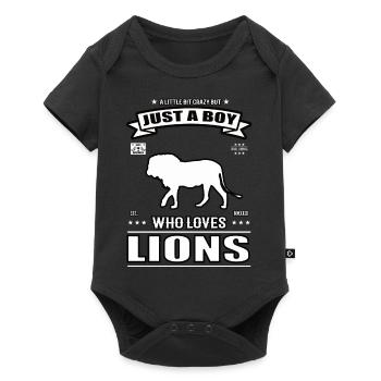 Just a Boy Who Loves Lions Outfit - Baby Premium short-sleeve bodysuit - black - Front