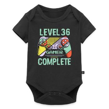 Level 36 Complete 36 Years Gamer Level 36 Complete - Baby Premium short-sleeve bodysuit - black - Front
