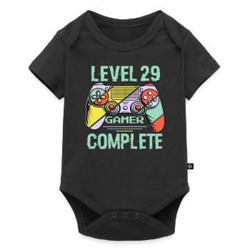 Level 29 Complete 29 Years Gamer Level 29 Complete - Baby Premium short-sleeve bodysuit - black - Front