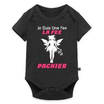 Je Suis Une Fee La Fee Pachier - Humour Cadeau - Body à manches courtes Premium Bébé - noir - Devant