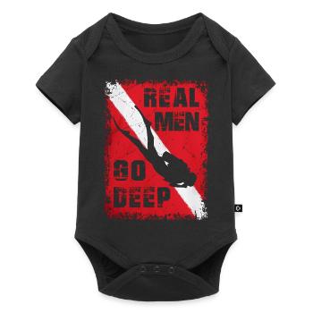 23F 0324 bk - Baby Premium short-sleeve bodysuit - black - Front