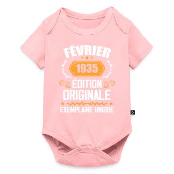 89th Birthday Gift Born In February 1935 - Baby Premium short-sleeve bodysuit - rose - Front